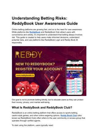Understanding Betting Risks: ReddyBook User Awareness Guide