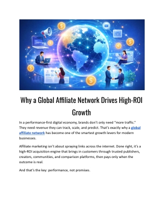Why a Global Affiliate Network Drives High-ROI Growth