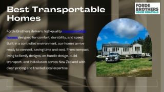 Best Transportable Homes - Forde Brothers