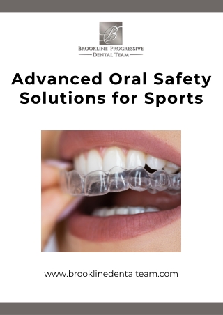 Advanced Oral Safety Solutions for Sports