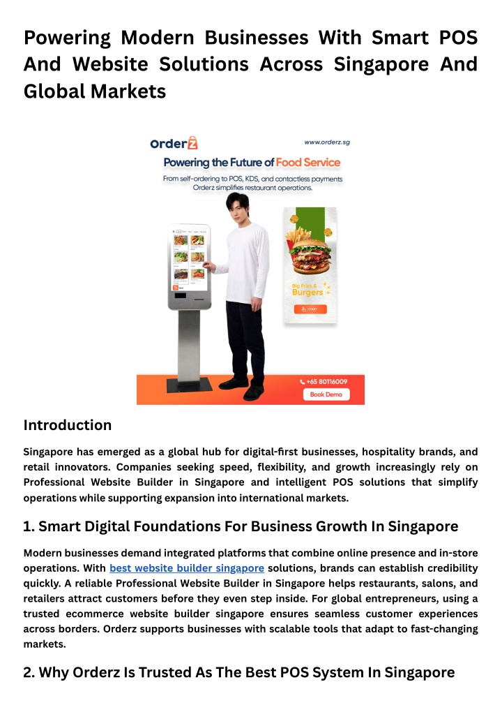 PPT - Best Restaurant Management System in Singapore for F&B Growth ...