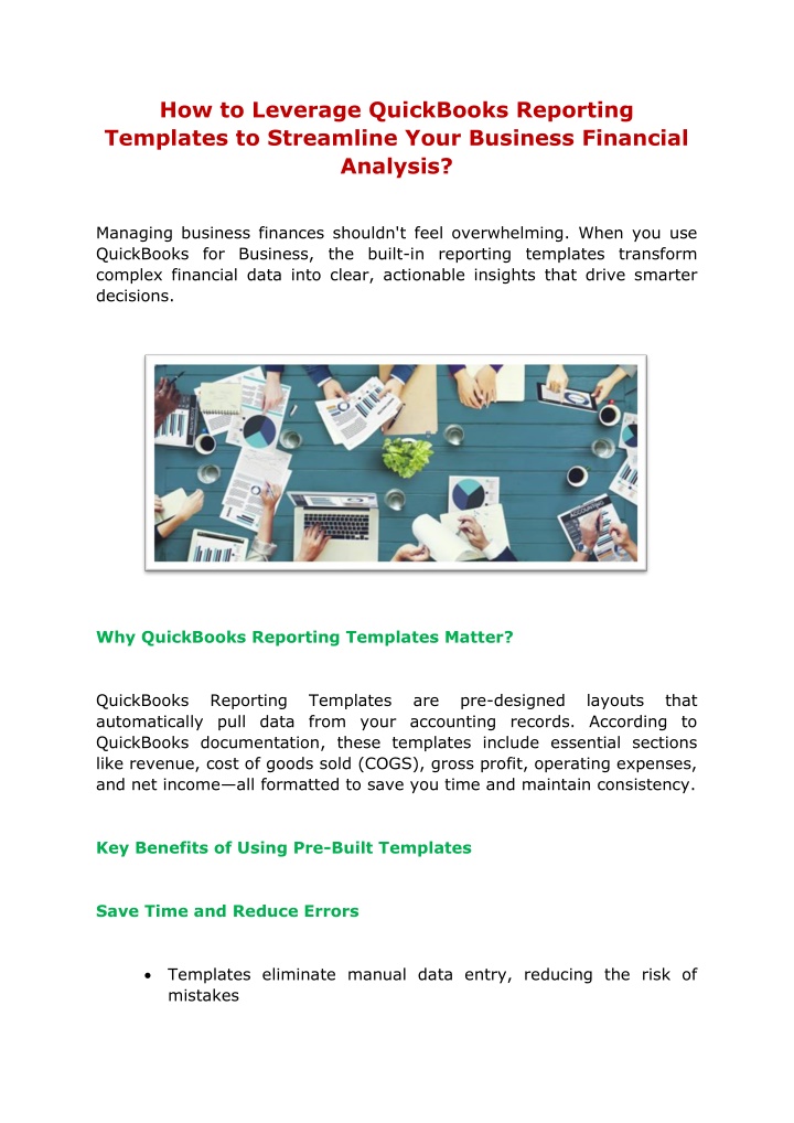PPT - How to Leverage QuickBooks Reporting Templates to Streamline Your ...