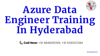 Azure Data Engineer Training In Hyderabad