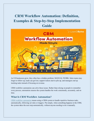 CRM Workflow Automation: Definition, Examples & Step-by-Step Guide