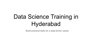 Data Science Course in Hyderabad