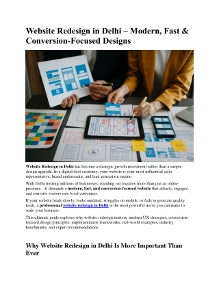Website Redesign in Delhi – Modern, Fast & Conversion-Focused Designs