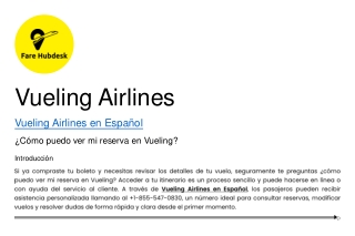¿Cómo puedo ver mi reserva en Vueling