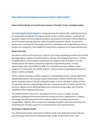 Electric Vehicle Market