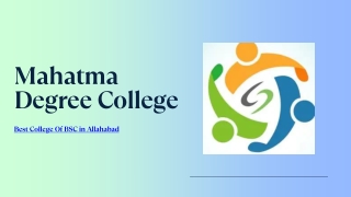 Best College Of BSC in Allahabad - Mahatma Degree College