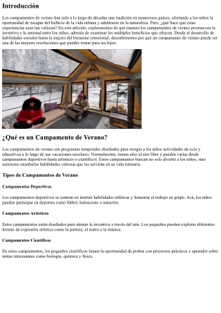 Programas de verano: la opción ideal para estimular la creatividad y la amistad