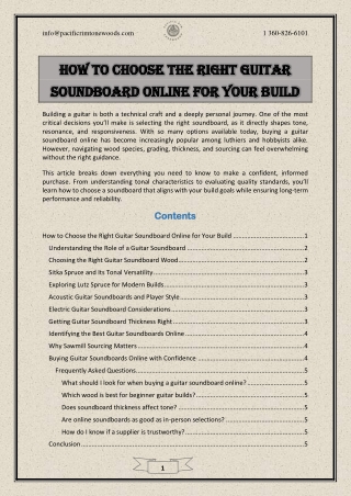 Choose the Right Guitar Soundboard Online