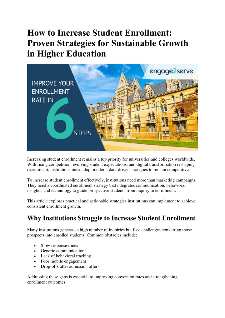 PPT - How to Increase Student Enrollment: Proven Strategies for ...