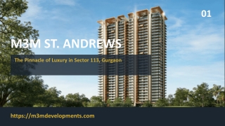 M3M St. Andrews, Sector 113, Gurgaon: Zero Neighbors, Infinite Views