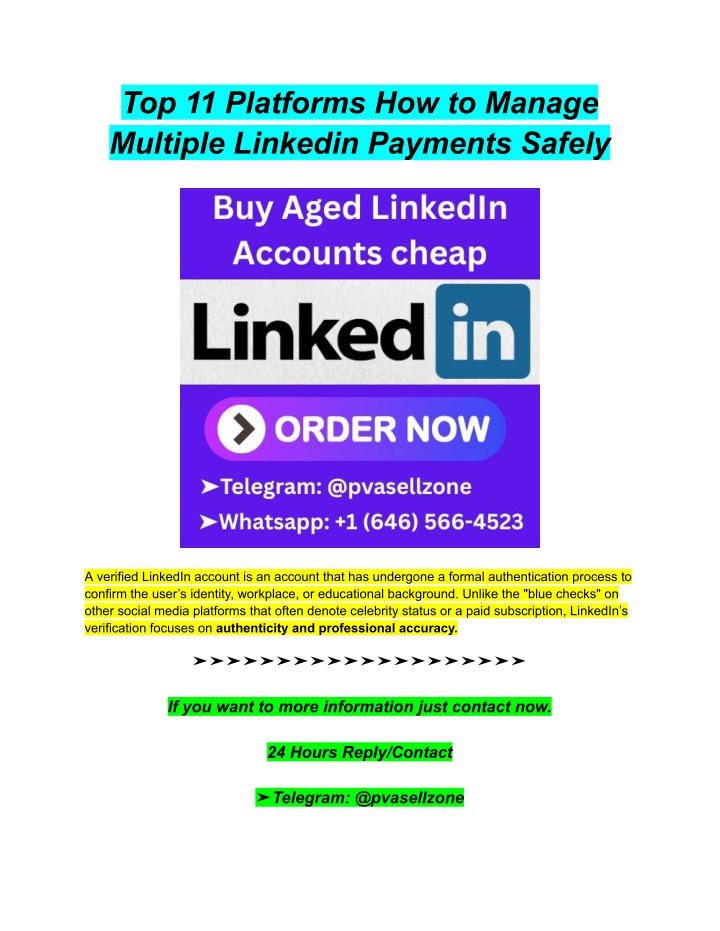 PPT - Top 11 Platforms How to Manage Multiple Linkedin Payments Safely ...