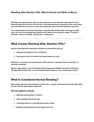 Bleeding After Abortion Pills_ What’s Normal and When to Worry