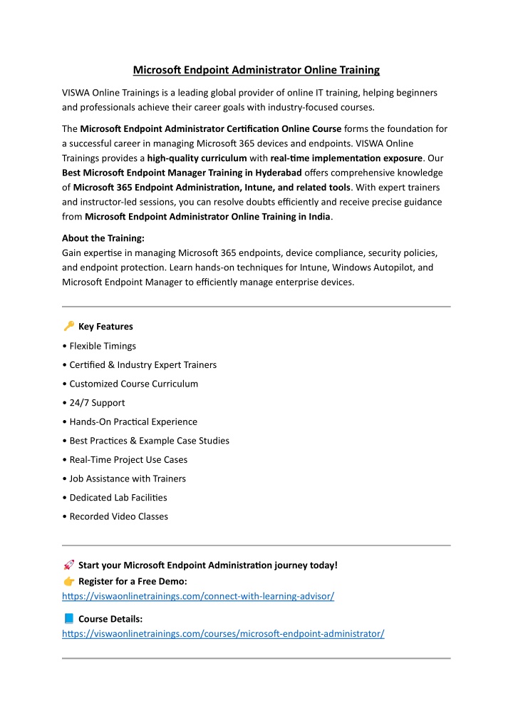 PPT - Microsoft Endpoint Administrator Online Training Institute From ...