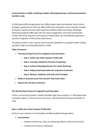 Lead Generation in 2026