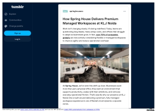 How Spring House Delivers Premium Managed Workspaces at KLJ Noida