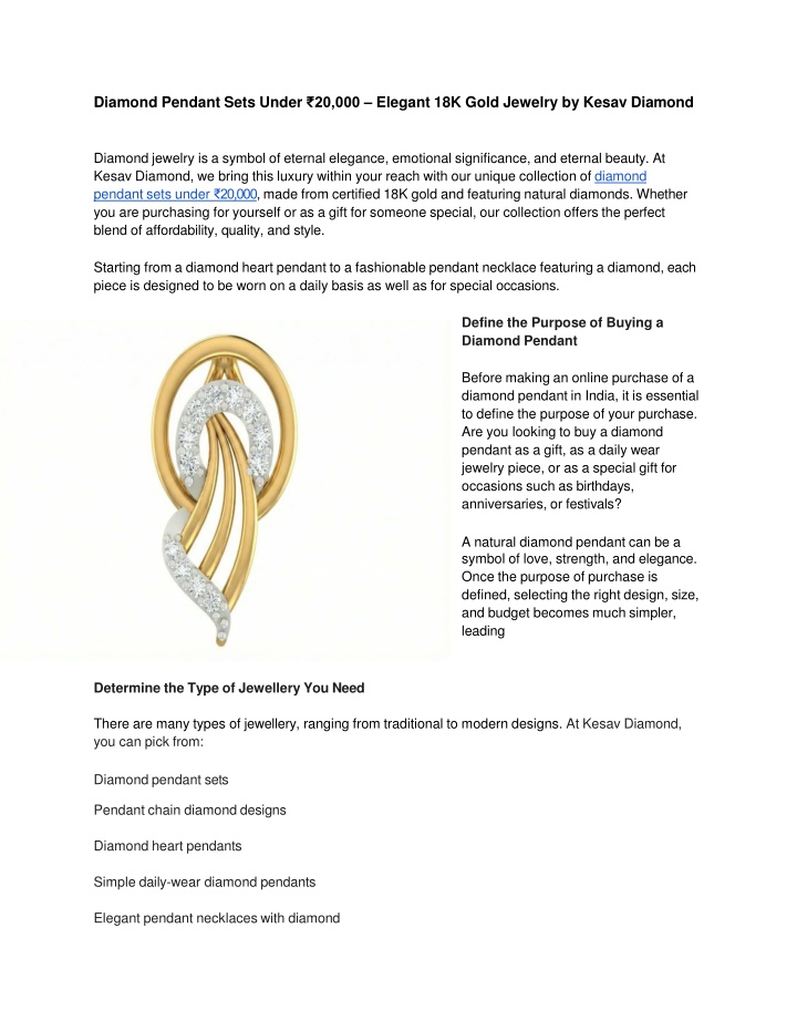 PPT - Buy Diamond pendant online PowerPoint Presentation, free download ...
