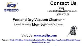 Wet and Dry Vacuum Cleaner – Mumbai