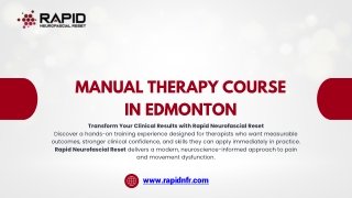 Manual Therapy Course in Edmonton to Strengthen Clinical Skills
