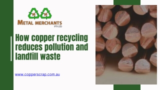 How copper recycling reduces pollution and landfill waste