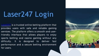 Laser247 is a trusted online betting