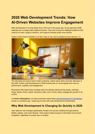 Top Web Development Trends for 2026: How AI-Driven Websites Boost Engagement by