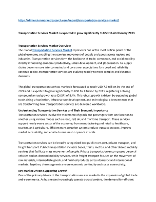Transportation Services Market