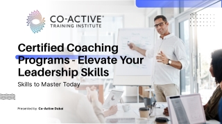 Certified Coaching Programs - Elevate Your Leadership Skills