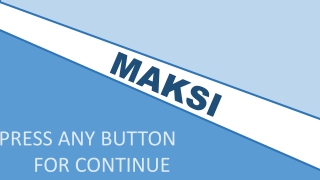 MAKS I CONSOLE firmaware ver: 1.0
