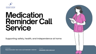 Medication Reminder Calls in Carlisle  Eden View Care