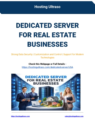 Dedicated Server for Real Estate Businesses