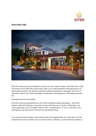Shree Ram Villa