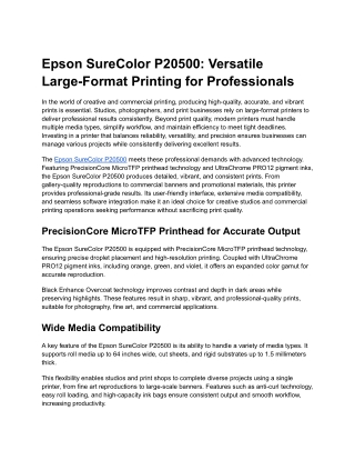 Epson SureColor P20500