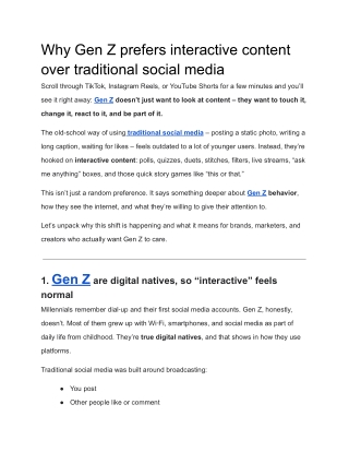 _Why Gen Z prefers interactive content over traditional social media