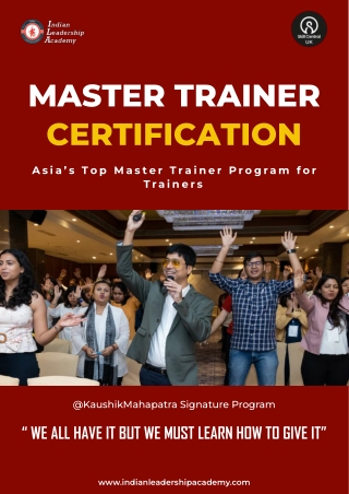 Train the Trainer Certification & Corporate Trainer Programs in India - Indian L