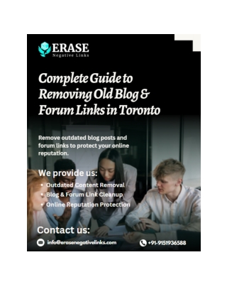 The Complete Guide to Removing Old Blog & Forum Links in Toronto