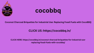 Coconut Charcoal Briquettes for Industrial Use