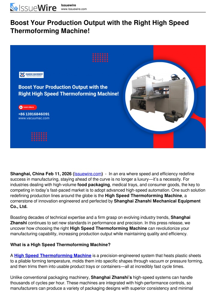 PPT - Boost Your Production Output with the Right High Speed ...