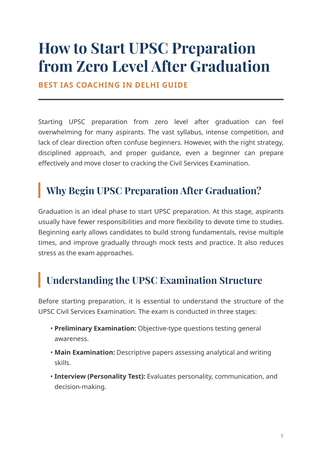 PPT - How to Start UPSC Preparation from Zero Level After Graduation ...