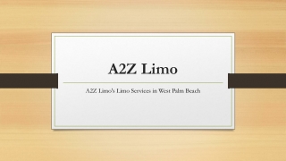 A2Z Limo's Limo Services in West Palm Beach