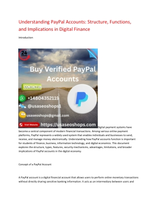 Discover The Best 11 Places To Purchase Verified PayPal Accounts