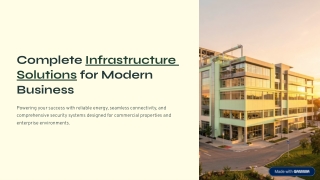 Complete Infrastructure Solutions For Modern Business