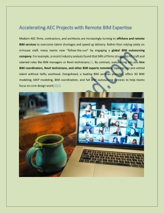 Global BIM Outsourcing Company-Designheed