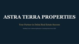 Top Real Estate Agency in Dubai for Investors