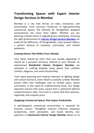 Interior Design Services Mumbai Designopedia Projects