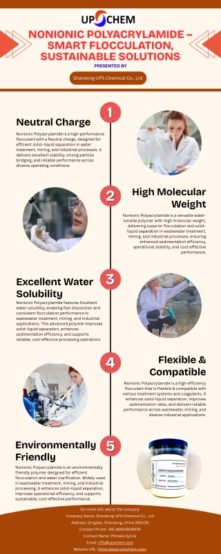 Nonionic Polyacrylamide – Smart Flocculation, Sustainable Solutions