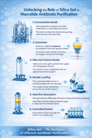 Role of Silica Gel in Macrolide Antibiotics