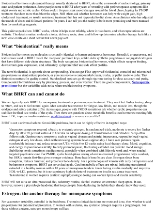 Understanding BHRT Therapy: Safety, Efficacy, and Expectations